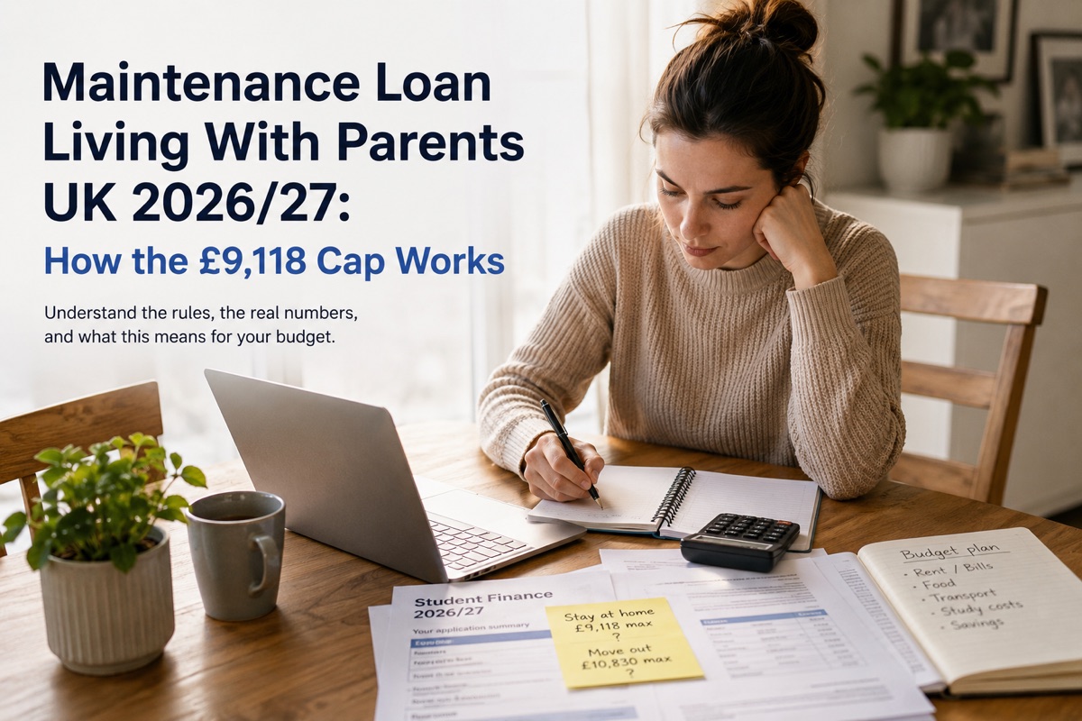 Maintenance Loan Living With Parents UK 2026/27: How the £9,118 Cap Works